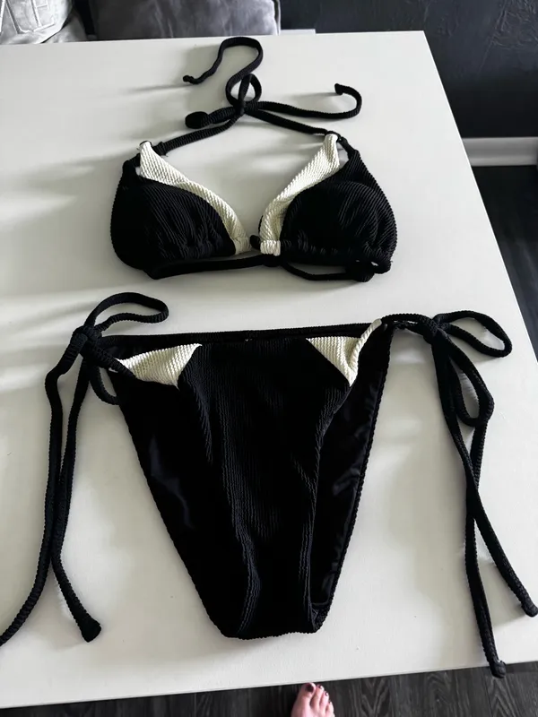 Monochrome Play Colorblock Bikini size medium CUPSHE NWOT  - Image 3
