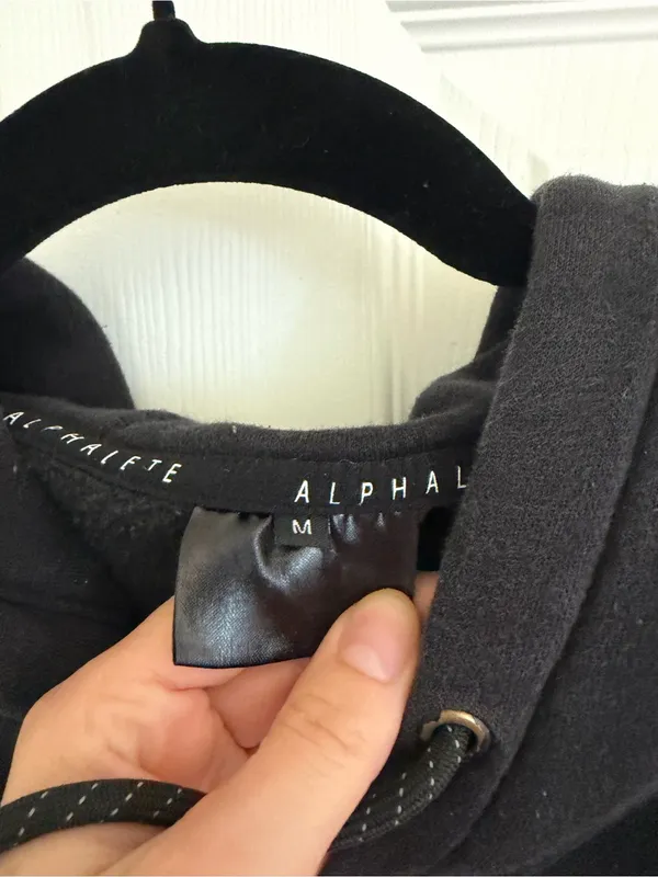 Alphalete Black Hoodie Sweatshirt Size Medium - Image 4