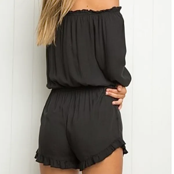 Brandy Melville Black Off the Shoulders Romper - Image 3