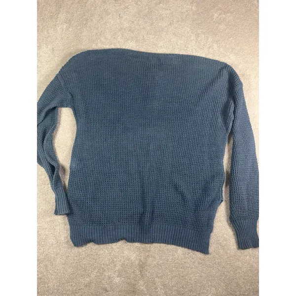 American Eagle Women's Blue Knit Henley Small Oversized - Image 8