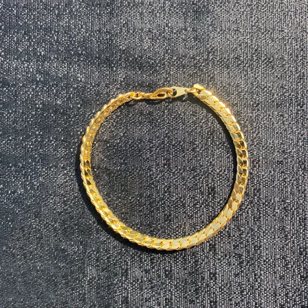 ⚜️ VTG Vintage 1990s NWOT Johnathan Paul 7” Gold Plated Franco Chain Bracelet ⚜️ - Image 4