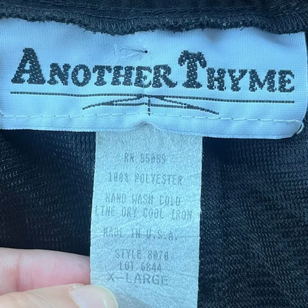 Vtg Y2K Another Thyme Maxi Chiffon Pull On Skirt XL Whimsigoth Minimal Artsy - Image 11