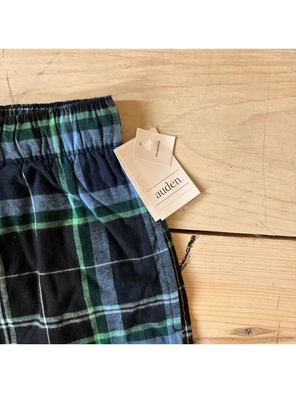 Auden NWT Women's Blue Plaid Flannel Pajama Sleep Shorts Size XS - Image 3