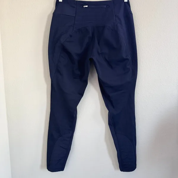 Athleta Peak Hybrid Fleece Tight Leggings Womens Large Navy Blue Outdoor Camping - Image 2
