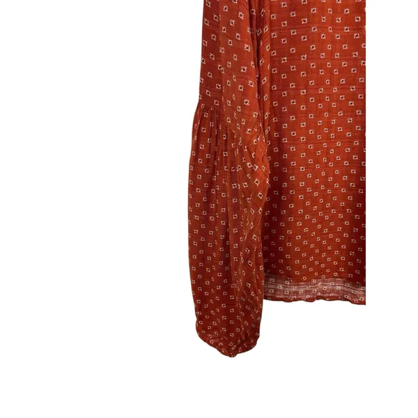 Universal Threads Orange Patterned Long Sleeve  Pullover Lightweight Top XS - Image 4