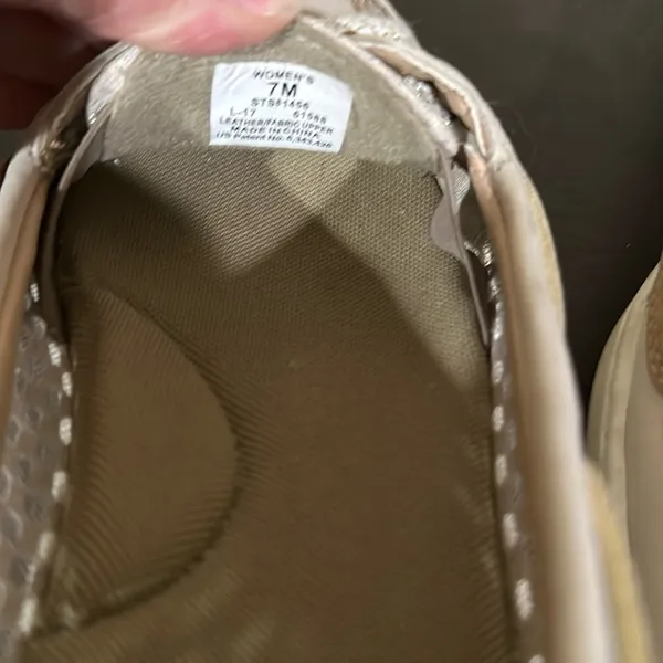 Sperry Top Sider size 7 Womens Beige White Leather Boat Shoes - Image 9