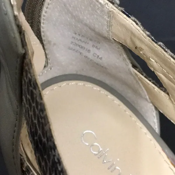 Calvin Klein Gray Python embossed heels - Image 8