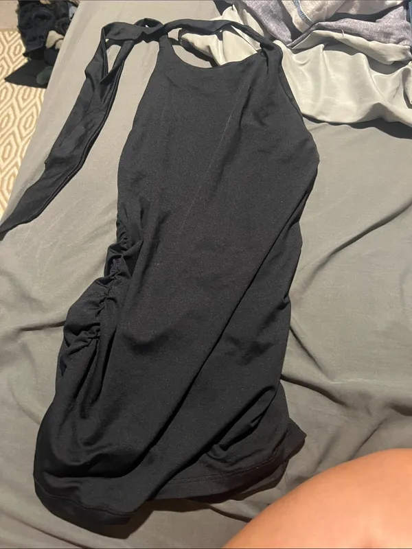 NWT Anthropologie black halter silky top xs - Image 5