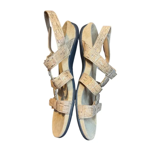 Vionic Amber Shoes Womens Size 8 Beige Cork Strappy Sandals Comfort Walking - Image 5