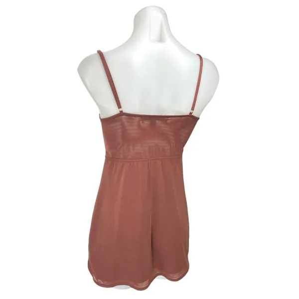 Urban Outfitters Brown Sleeveless Lace Corset Bustier Mini Slip Dress Size S - Image 2
