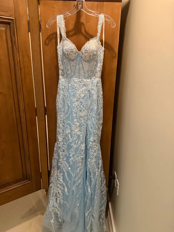 Sherri Hill Prom Dress Blue - Image 4