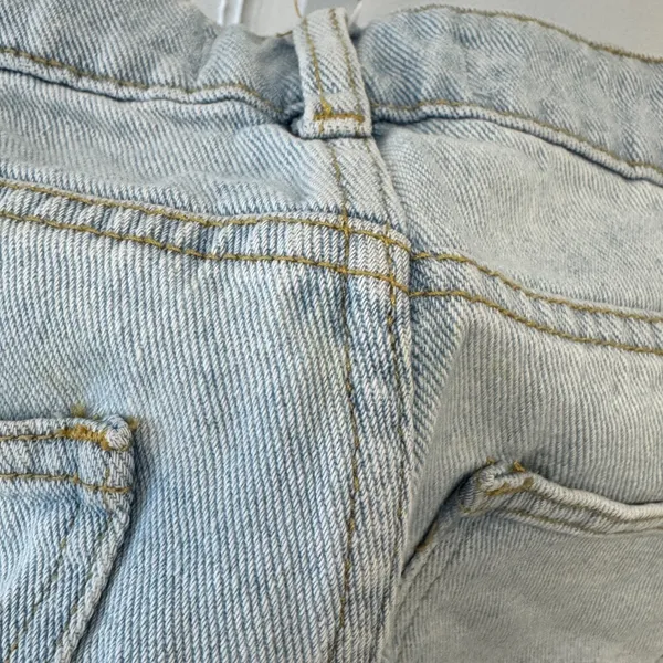 PacSun Mom Shorts Light Wash Distressed Denim High Waisted Size 23 Festival - Image 6