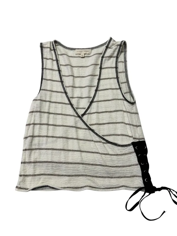 White and Black Sassy Tank Top - Image 2