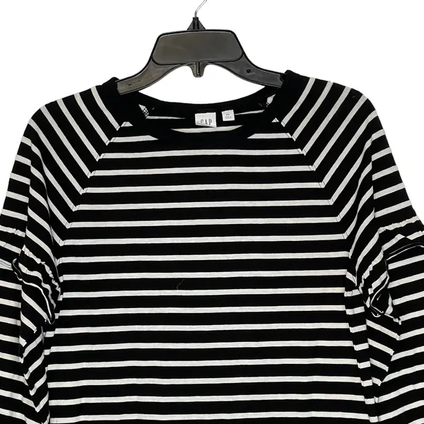 Gap T-Shirt Dress Size XS Black White Striped Womens Blended Fabric‎ LS Pullover - Image 2