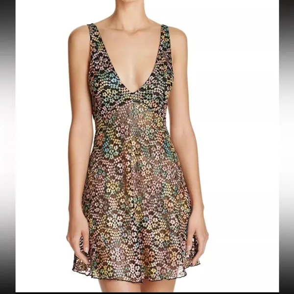 FREE PEOPLE INTIMATELY‎ WOMEN'S BLACK FLORAL LACE Dress Small NWOT - Image 2