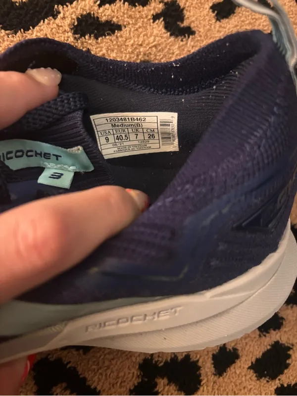 Brooks Women's Navy Running Sneakers with Light Aqua‎ Swoosh - Image 4