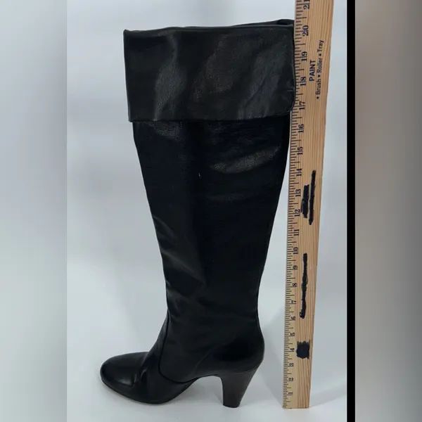 ASH Black Leather Knee-High Heeled Boots Women’s EU 39 / US 8–8.5 - Image 7