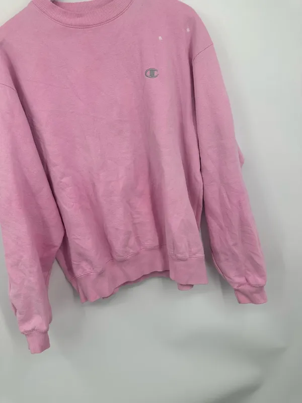 Vintage Y2K Champion Pastel Pink Pullover Sweatshirt - Image 3