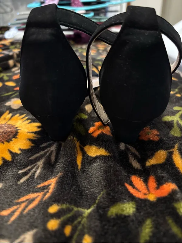 Dream Pairs Black Ankle-Strap Open-Toe Wedges - Image 3