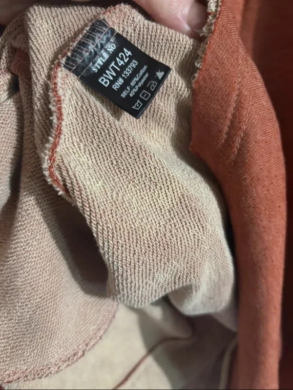 POL Upgrade The Classic Look French Terry Jacket Shacket L in dusky ginger - Image 7