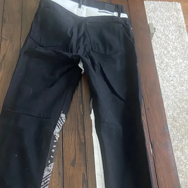 Revice Denim Jeans Women’s Size 26 Black White Bandana Patchwork jeans - Image 7