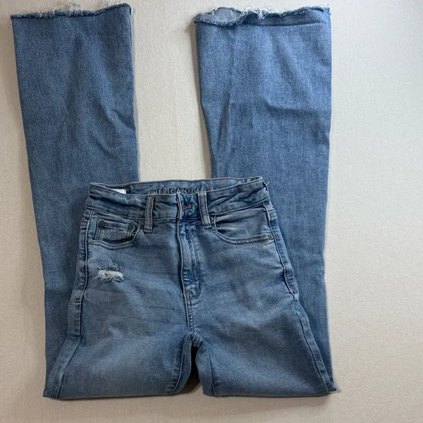 American Eagle Outfitters Light Blue Flare Jeans - Image 3