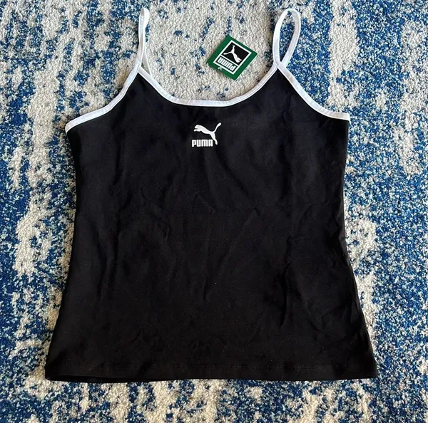Puma Classics Logo Tank in  Black Medium - Image 4