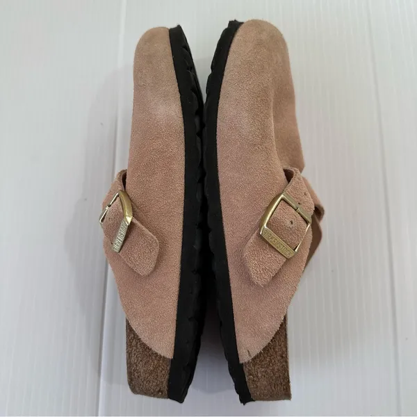 Birkenstock Boston Suede Mules Pink Clay, 7-7.5 (38) - Image 7