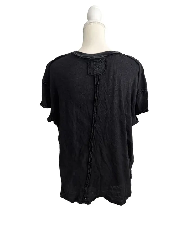 WE THE FREE Black Cutout Short Sleeve Top Size Medium - Image 7
