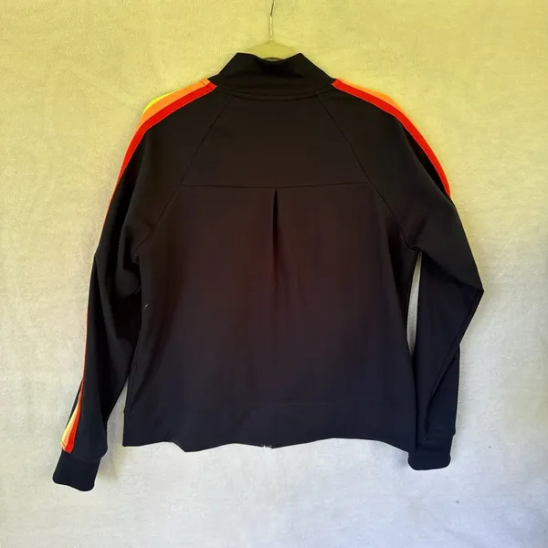 Athletic Works navy Bomber Jacket with Bright Stripes plus size - Image 7