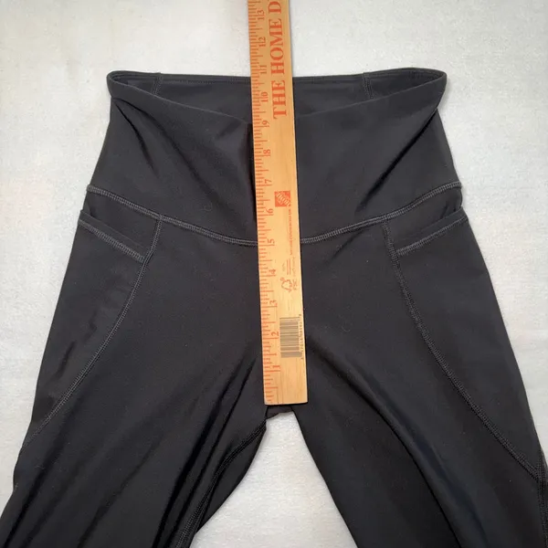 Old Navy Active Powersoft High Rise Slim Boot-Cut Yoga Pants Black Sz. M Pockets - Image 6