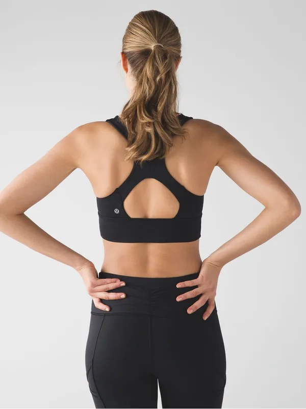 Lululemon Run Stuff Your sport Bra long line black activewear yoga Pilates gym 6 - Image 2
