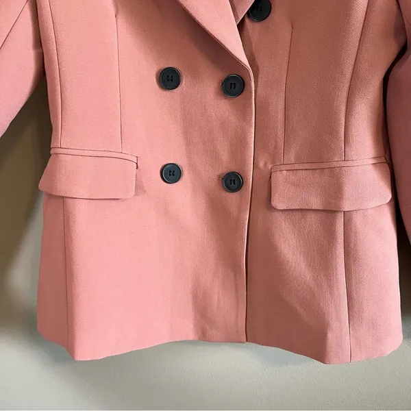 ✨ Deluc Women’s Salmon‎ Coral Sabrina Double Breasted Blazer Small NWT - Image 3