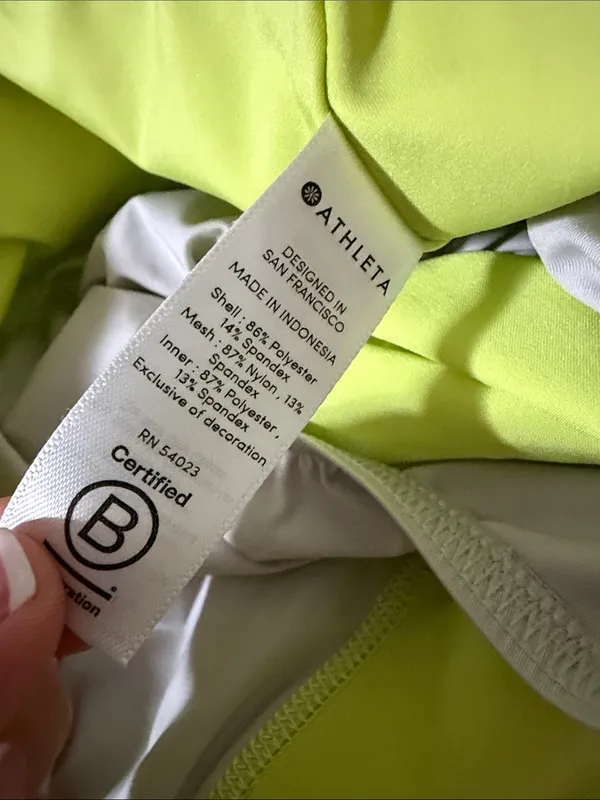 Athleta Neon Yellow Women’s Active Running Shorts Size Small - Image 5