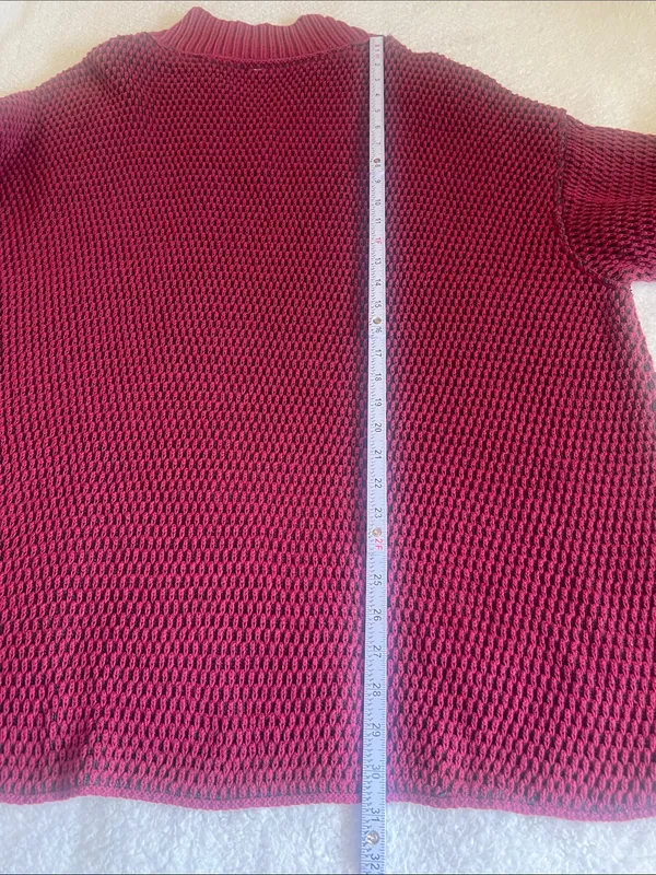 Free People Maisie Oversized Sweater Cranberry Fudge‎ Boho Slouchy M NWT - Image 5