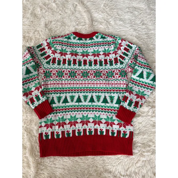 Holiday‎ Hype Ugly Christmas Sweater Santa Claus Muscle Small S - Image 6