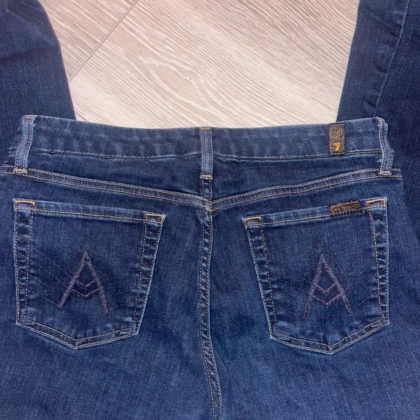 7 For All Mankind Dark Blue Jeans - Image 4