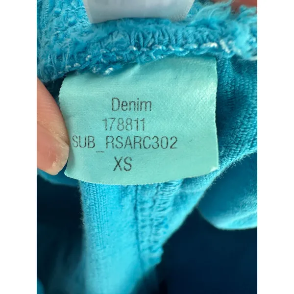 Vintage American Apparel Teal Blue Corduroy Mini Shorts XS Made in USA - Image 6