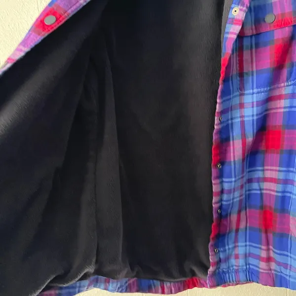 L.L.Bean Women Shacket Medium Cotton Fleece Plaid Barn Country Western Cabincore - Image 8