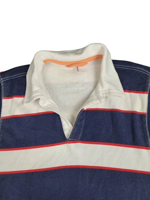 Free People Work It Out Printed Rugby Striped Pullover Sweatshirt Sz S - Image 5