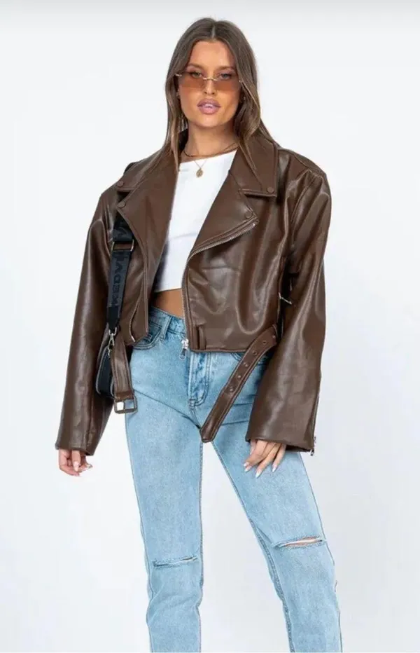 Princess Polly Leather Jacket - Image 5