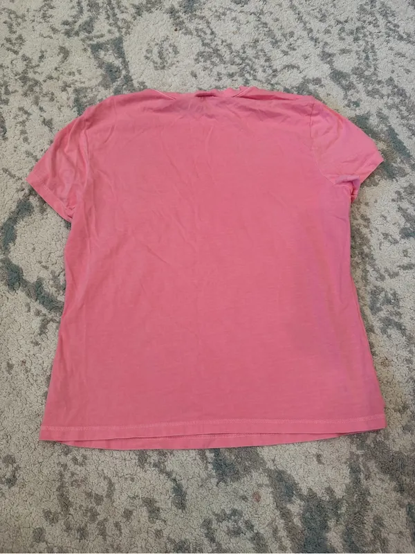 Theory Tiny Tee 2 Relaxed Tee Pink Pima Cotton Size L - Image 3