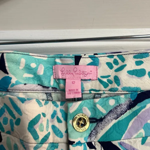 Lilly Pulitzer Pants Womens 12 blue Pineapple Print Kelly - Image 3