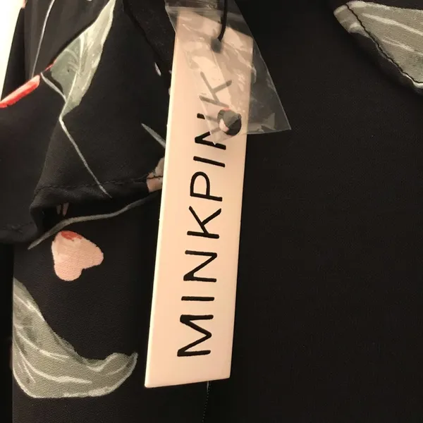 NWT MINKPINK Floriana Floral Cut Out Back Mini Dress Size Large - Image 4