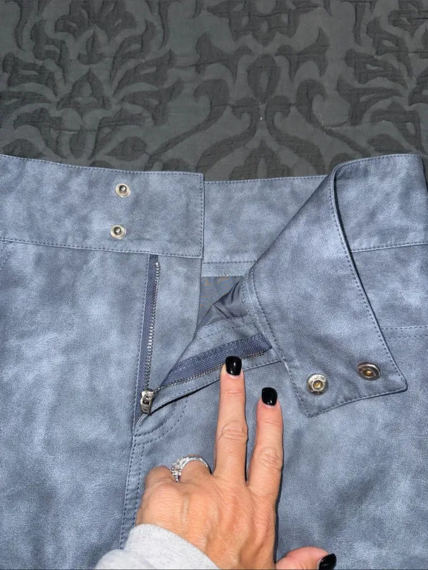 Princess Polly size 8 Ceejay faux leather mini skirt slate new with tags - Image 11
