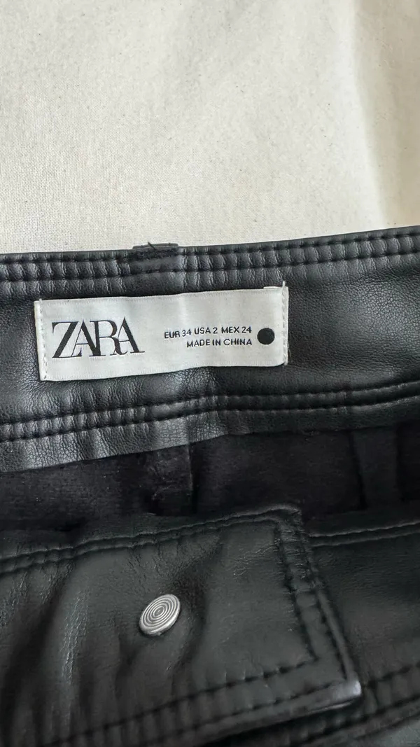 ZARA Leather Pants Faux - Image 4