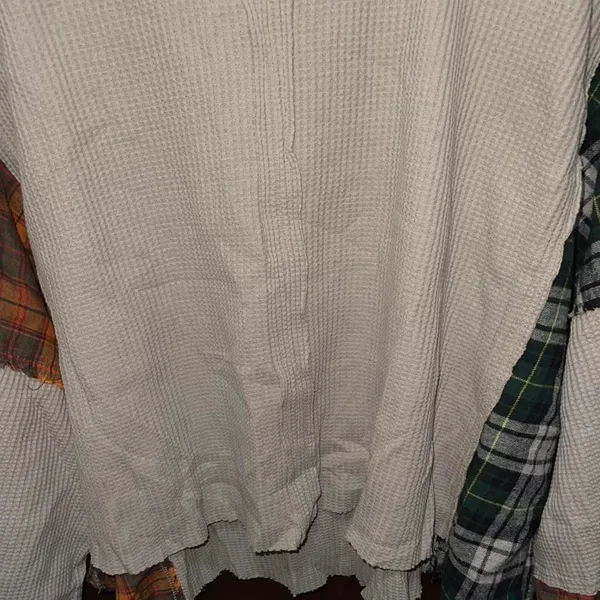 BDG Urban Outfitters Multi-Fabric Crop Shirt - Size Medium - Image 3