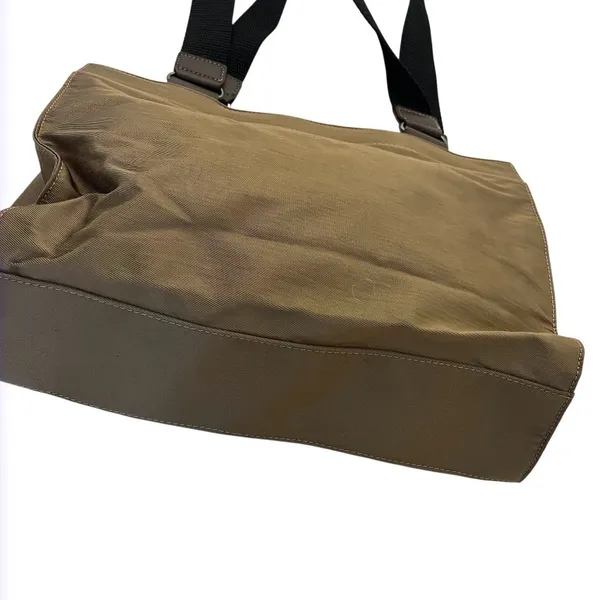NINE WEST University Bag Bronze Nylon Brown Straps Retro Y2K VINTAGE - Image 4