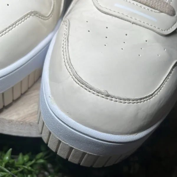 PUMA Carina Street Better Platform Sneakers Cream & White Casual‎ Comfy Leather - Image 14