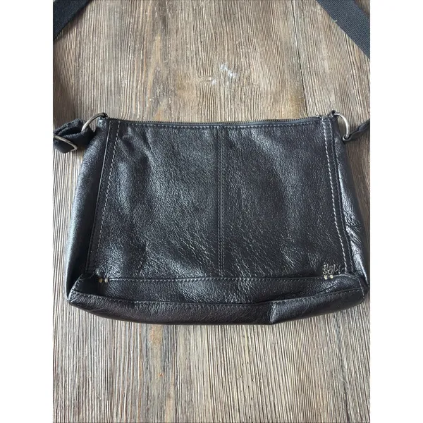 The Sak black Leather Clutch Crossbody Shoulder Bag camila texture classic - Image 3